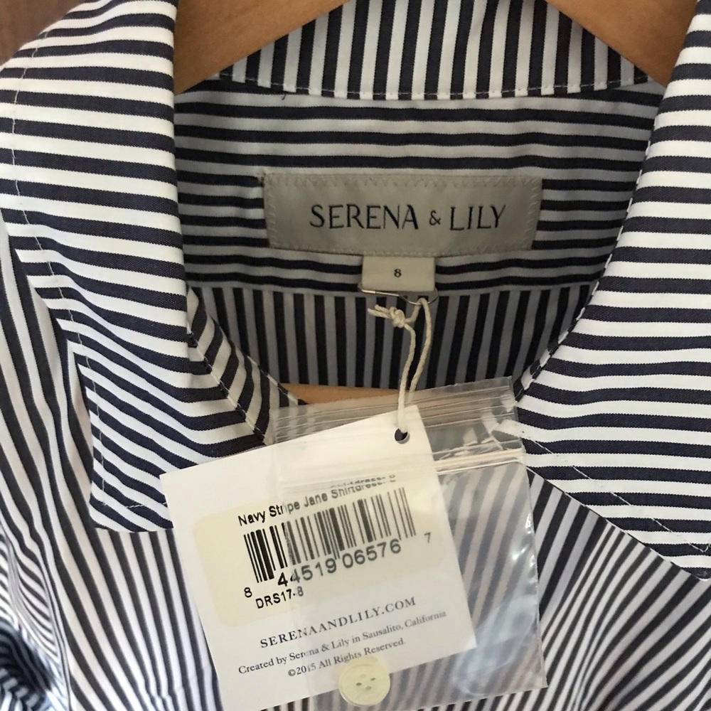Serena and Lily Navy Stripe Jane Shirtdress - Picture 4 of 4